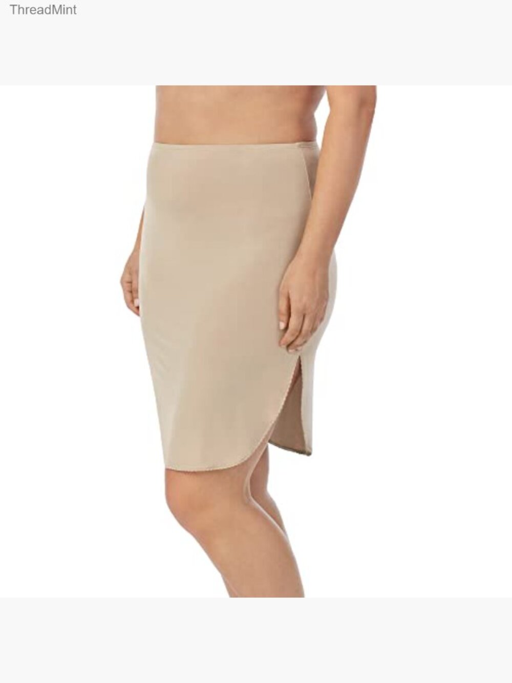 Half Slip Skirt Anti-Cling Knee Length Polyester Spandex Silky Smooth - Picture 2 of 5